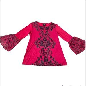 JM Collection Red Blouse 